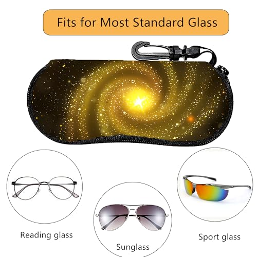 Image of Sunglass Case Soft Glasses Case 2 Pack Eyeglass Case With Hook Sunglass Organizer For Women (Halo)