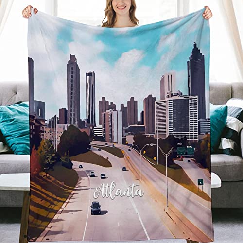 Couverture flanelle douce chaude Atlanta jeté de canapé lit 152x203cm - 5