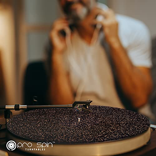 Cork And Rubber Turntable Mat By Pro Spin For Vinyl Lp Record Players (3Mm) | Cork Turntable Mat With High-Fidelity Audiophile Acoustic Sound Support | Record Player Mat Helps Reduce Static And Dust #TOP5