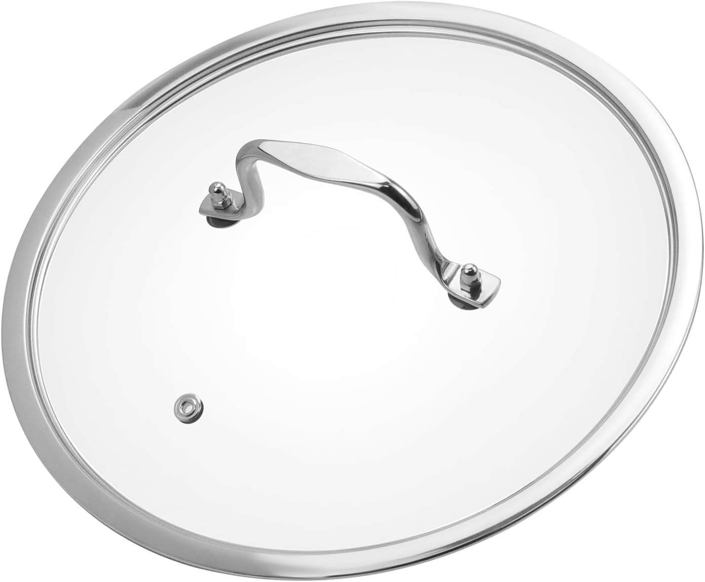 Topfdeckel aus gehärtetem Glas für Bratpfanne, Bratpfanne, Bratpfanne, passend für Kochgeschirr mit 25,4 cm Durchmesser, vollständig montierte gehärtete Ersatzabdeckung mit Haltergriff,