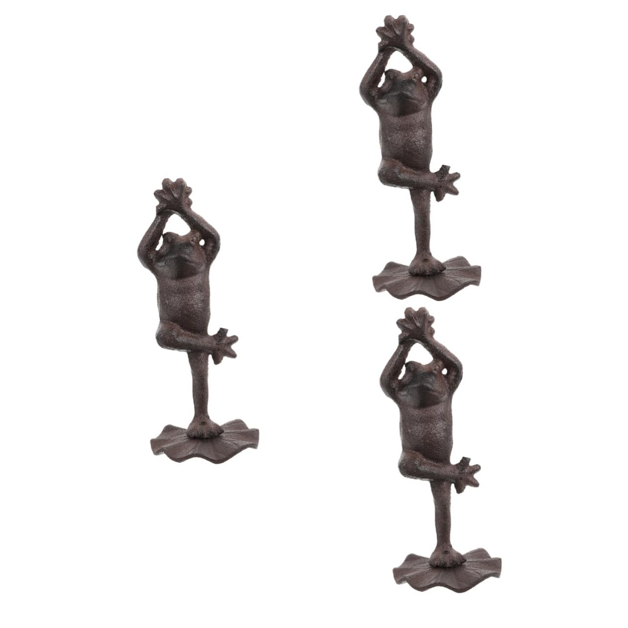 Figurine de jardin vintage lot de 3 statues décoratives en résine extérieur et intérieur
