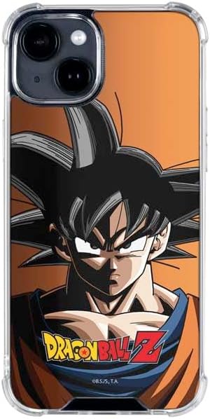 Skinit Clear Phone Case Compatible with iPhone 14 - Officially Licensed Dragon Ball Z Goku Portrait Design