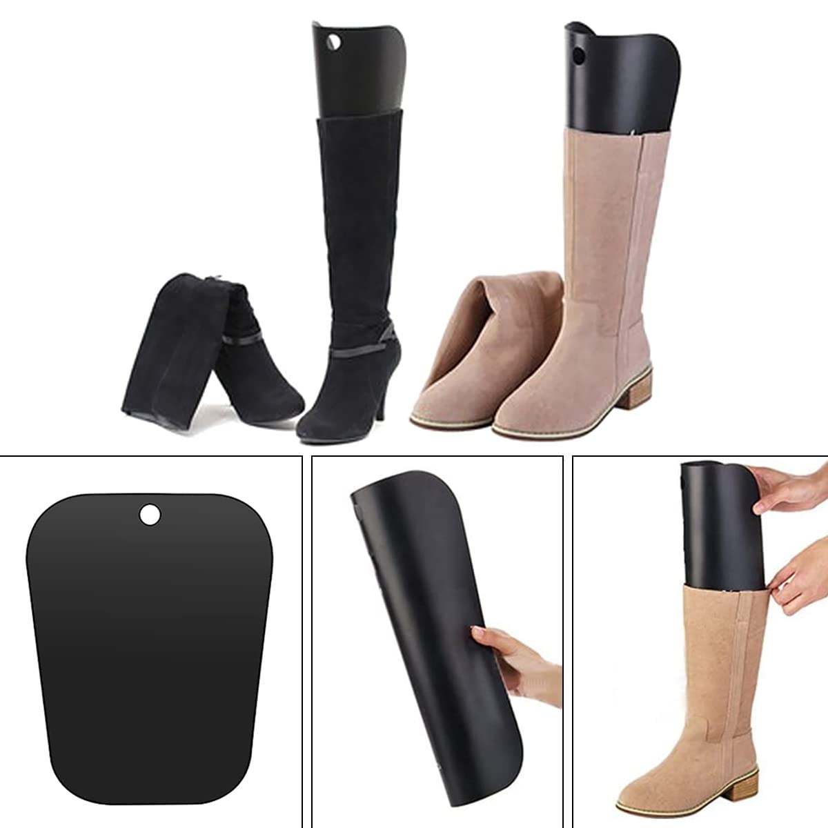 Tensor de botas, 20 piezas de tensor de botas con forma de insertos reutilizables, insertos para botas de pie, para mantener las botas en posición vertical para evitar arrugas para mujeres y