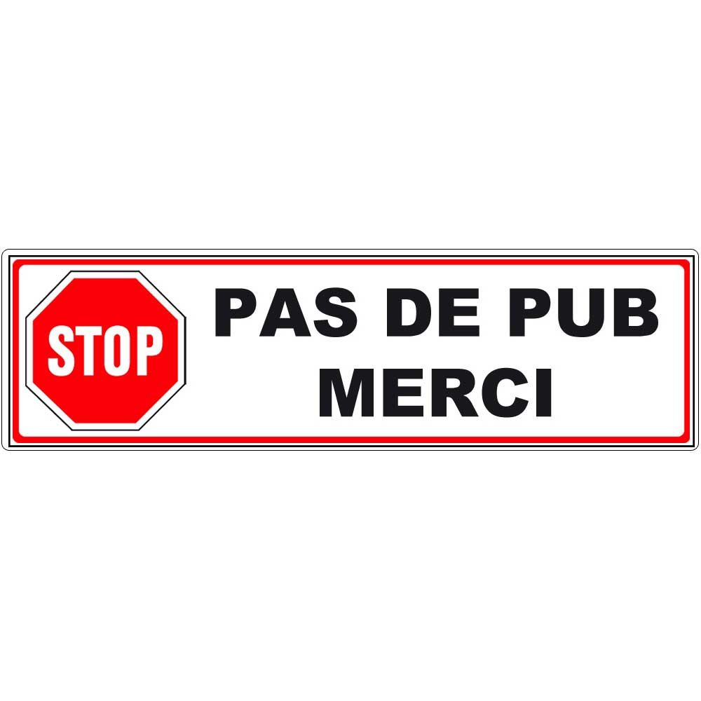 Stop Pub Adesivo Anti-Pubblicità Per Cassette Postali - Stop Pub In
