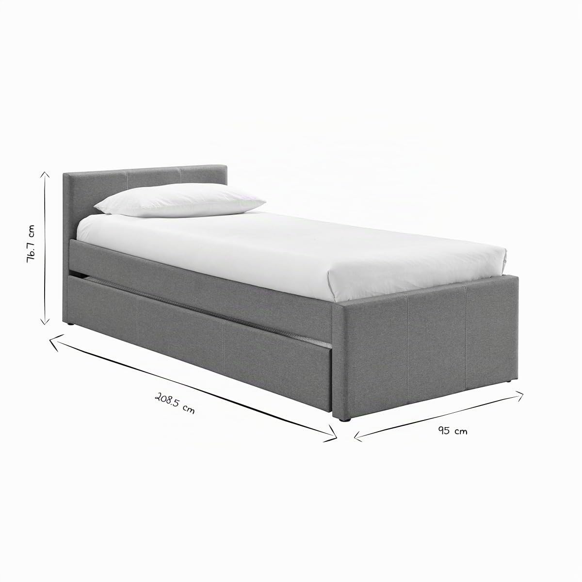 Miliboo Cama nido 90 x 195 gris Macco