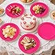 APUXXJUPA 50 Stück pinkfarbene Pappteller – 23 x 23 cm, strapazierfähige runde pinkfarbene Essteller für den täglichen Gebrauch, Hochzeit, Braut, Picknick