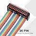 PATIKIL 26 Pins IDC Connector Flat Ribbon Cable 2.54 mm Pitch Length 300 mm Wide 33 mm, 2 Pcs Dual Row Data Cable Female to Female for IDE Drive Printer Industrial DIY Electronics