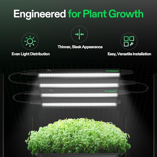 Image of VIVOSUN T5 Grow Lights for Indoor Plants, 5000K Full Spectrum, 1FT