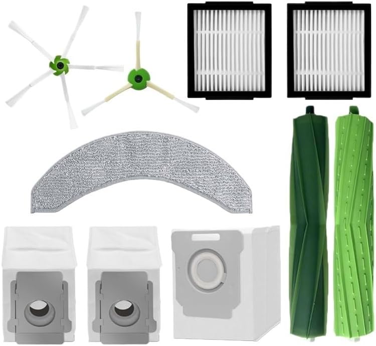 Hepa Filter Mop Cloth Rags Dust Bags Main Side Brush Spare Parts Compatible with Irobot Roomba Combo J7+ Robot Vacuum Cleaner Accessories(Roller brush)
