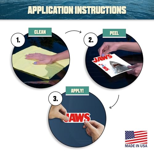 Calcomanías de Jaws con licencia oficial y material de larga duración exterior 7