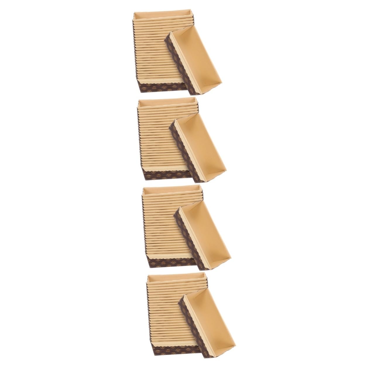 Gatuida 4 Sätze Backpapier Kastenformen Papier Backförmchen Für Kuchen Stapelbare Kuchenbecher Für Bäckerei Und Zuhause 25 Stück * 4
