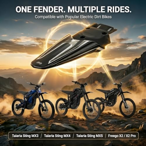 Image of Rear Fender Mudguard with Stylish Sticker for Talaria MX3 MX4 Freego X2 /X2 Pro