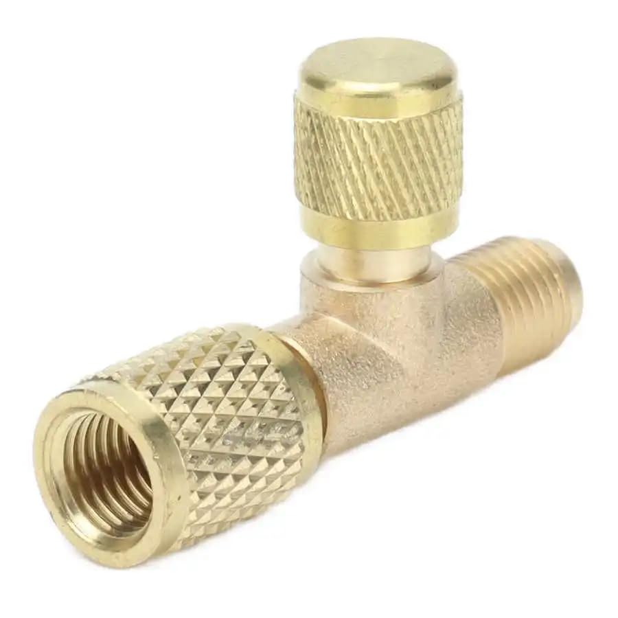 Adaptador de válvula de carga refrigerante 1/4SAE para R22 R12 R134 miniatura 2