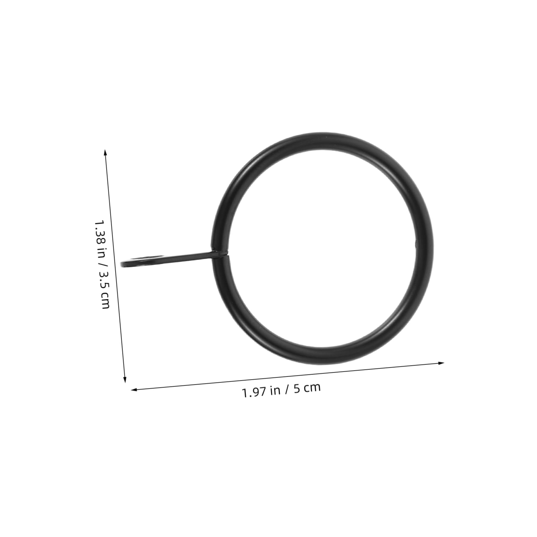 Alipis 25 Sets Black Metal Curtain Rings with Eyelets Sturdy Drapery Clips for Window and Shower Rods and Humidity Resistant Curtain Accessories Modern Minimalist Design