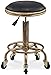 Stołek Barowy na Kółkach Wobble stołek z kółkami, krzesło stołka piękna z niebieskim skórzanym siedzeniu skórzanym, regulowaną wysokość 45-55 cm, wspornik Waga 160 kg, regulowany stołek prętów do blac
