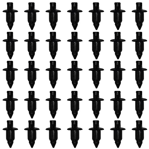 35 Pièces Rivet Plastique, 6mm Clips Voiture, Clips de Fixation Voiture, Agrafes Plastique Compatible avec Honda, Yamaha, Suzuki, Kawasaki,Rivet Noir