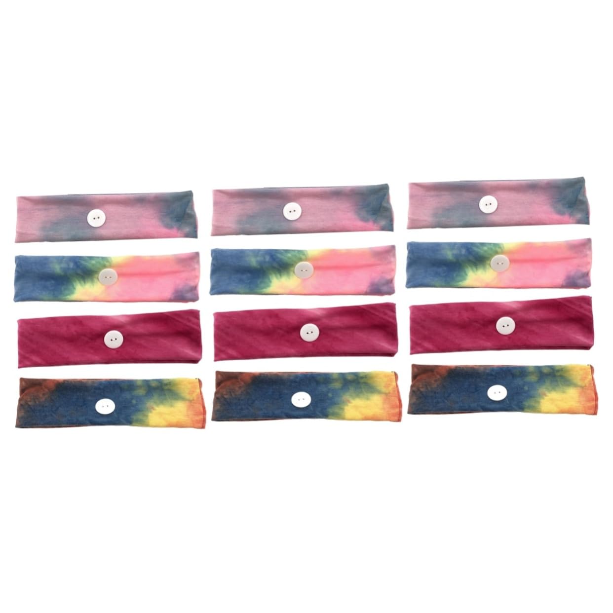 FRCOLOR 3 Set Di Fascia Per Il Fitness Con Orecchio Fascia Sportiva Polsini Traspirante Bottone Per Grigio Rosa Rosso 4 Pezzi*3
