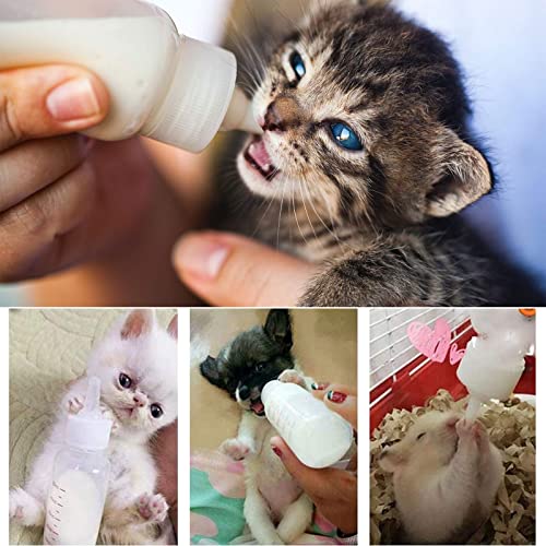 onebarleycorn Aufzuchtflasche Katze, Welpenmilch für Hunde Katzenaufzuchtmilch Katzenmilch Kitten Nursing Bottle Welpen Flasche Neugeborene Pet Kleine Hunde Welpen Katze Milch Fläschchen Milch(60ml)