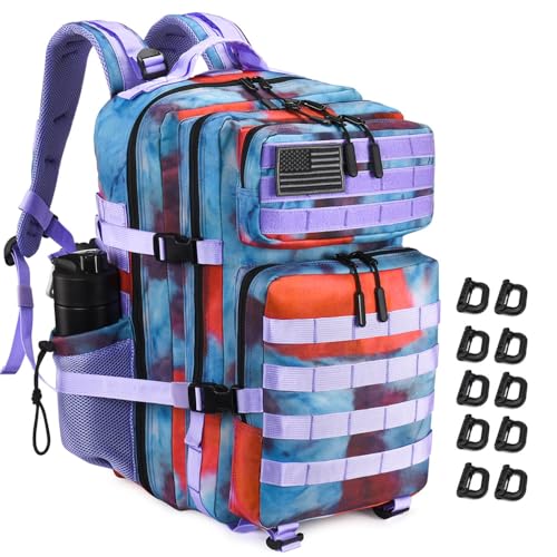 R.SASR Military Tactical Backpack 45L Large Tactical Backpack for Men, Hiking Rucksack With Bottle Holder (Nebula Camo)