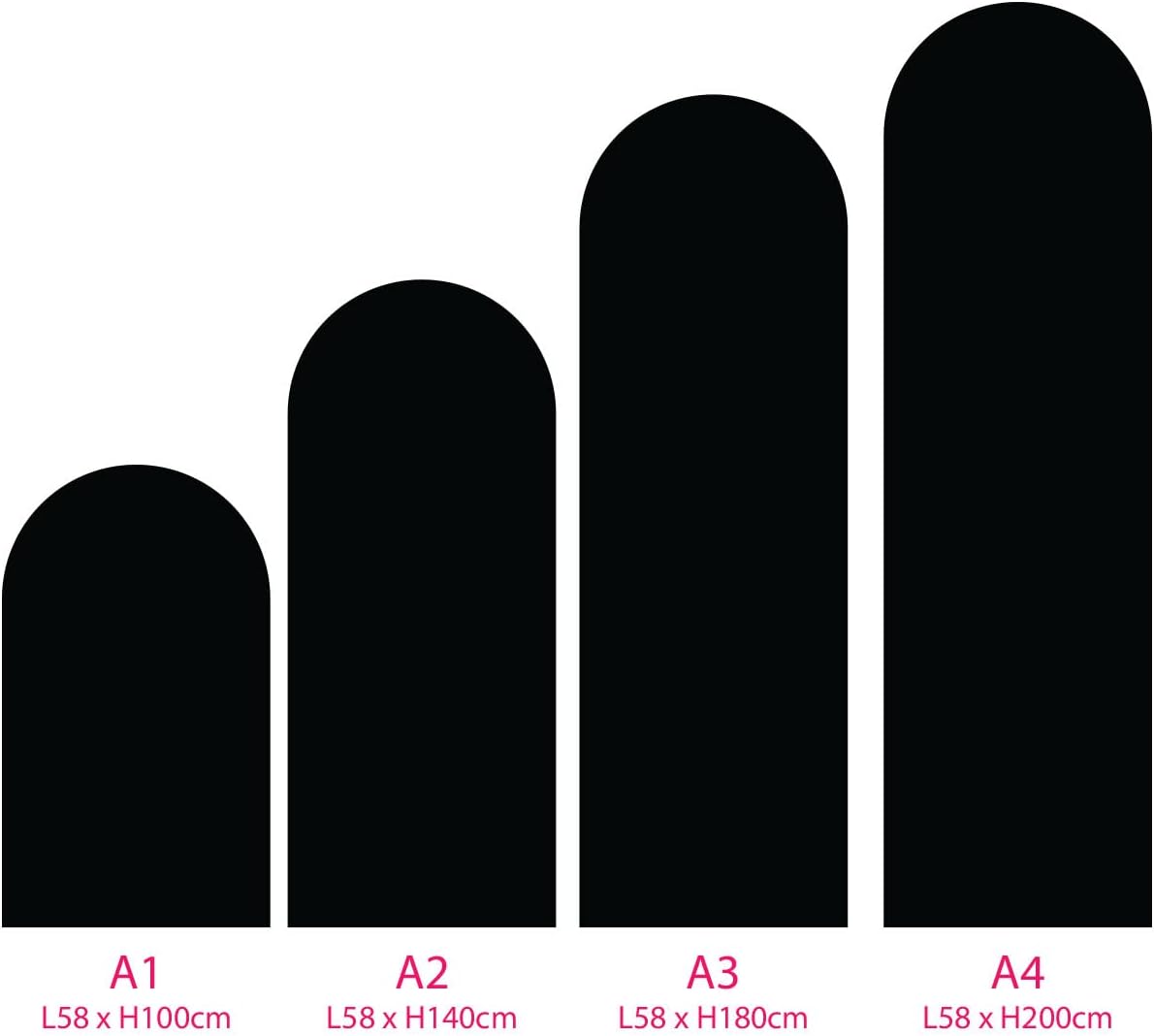 Arch Living Room Art Modern Simple Sticker | Large Bohemian Wall Sticker for Living Room Bedroom Decoration | L58 x H140 cm - Orange