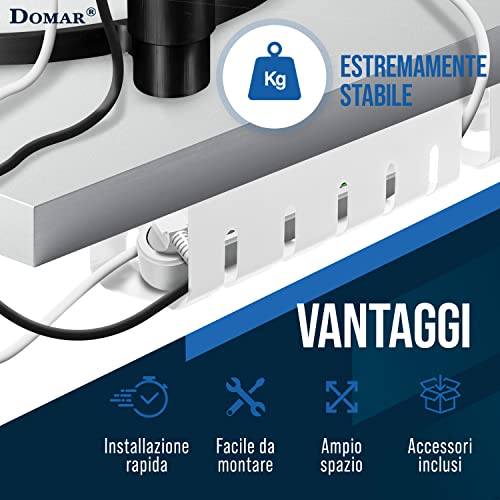 Domar - Canalina passacavi bianco [2 pezzi] i Kit