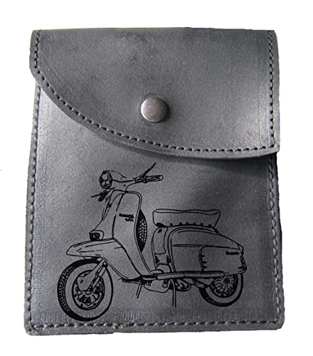  Portadocumenti porta libretto vera pelle incisione Lambretta innocenti 2