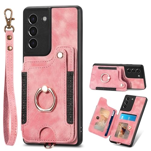 Coque Samsung S21 FE portefeuille rouge idéale pour voyager léger au quotidien