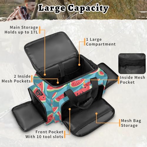 Anti-Scratch Duffle Bag for Travel 25x17.7x11.2 Inch - Waterproof Duffel Bag for Camping Fitness, Durable EMS Gear for First Responders Watermelon Slices4