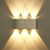 2x 6W dimmbare Warmweiße Wandleuchte