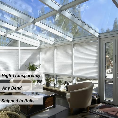 Image of Clear Polycarbonate Roofing Sheet, Acrylic Plastic Sheet Pergola Roofing Canopy Cover Outdoor Awning Shelter for Greenhouse Shed Carport (3.3x9.8ft(1x3m))