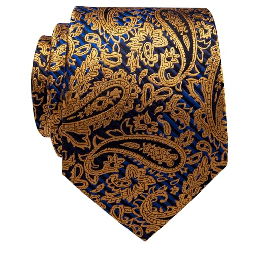 Image of YourTies Paisley Men's Necktie Woven Silk Floral Ties for Men Designer Formal Business Party Wedding