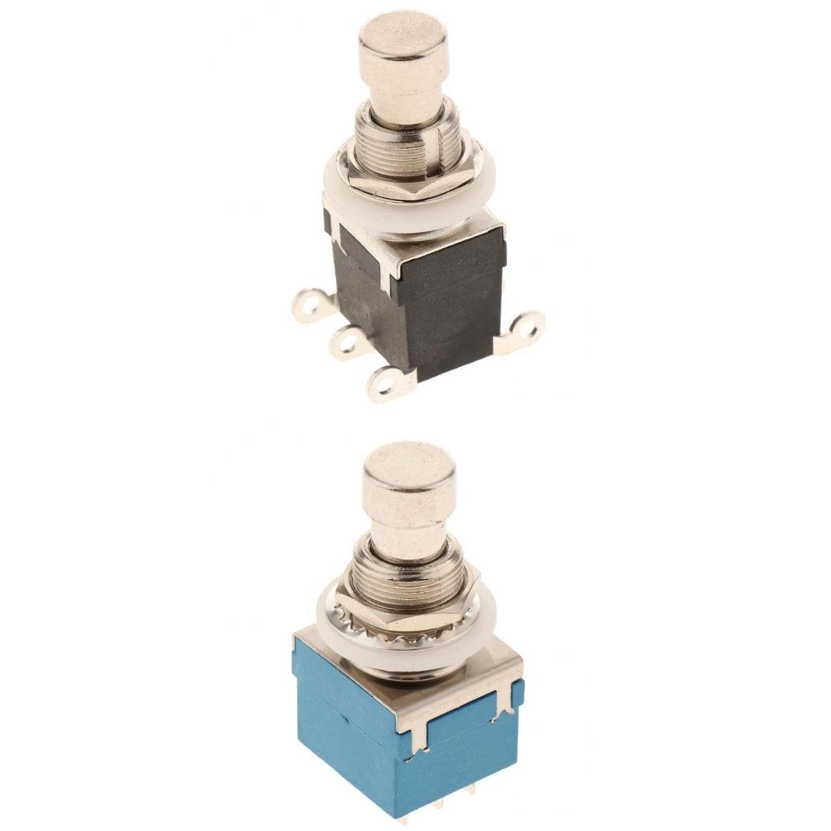 UJEAVETTE 2 Pieces Metal Guitar Effects Pedal Foot Switches Button 6 Pins + 9 Pins-picture-27