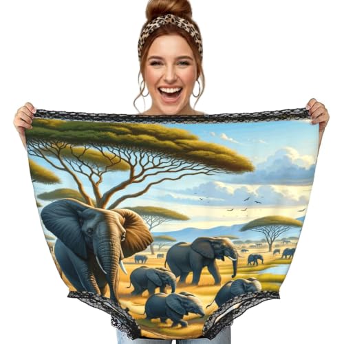 Culotte surdimensionnée pour grand-mère Augenstern noir, cadeau rigolo Elephant-African-Journey