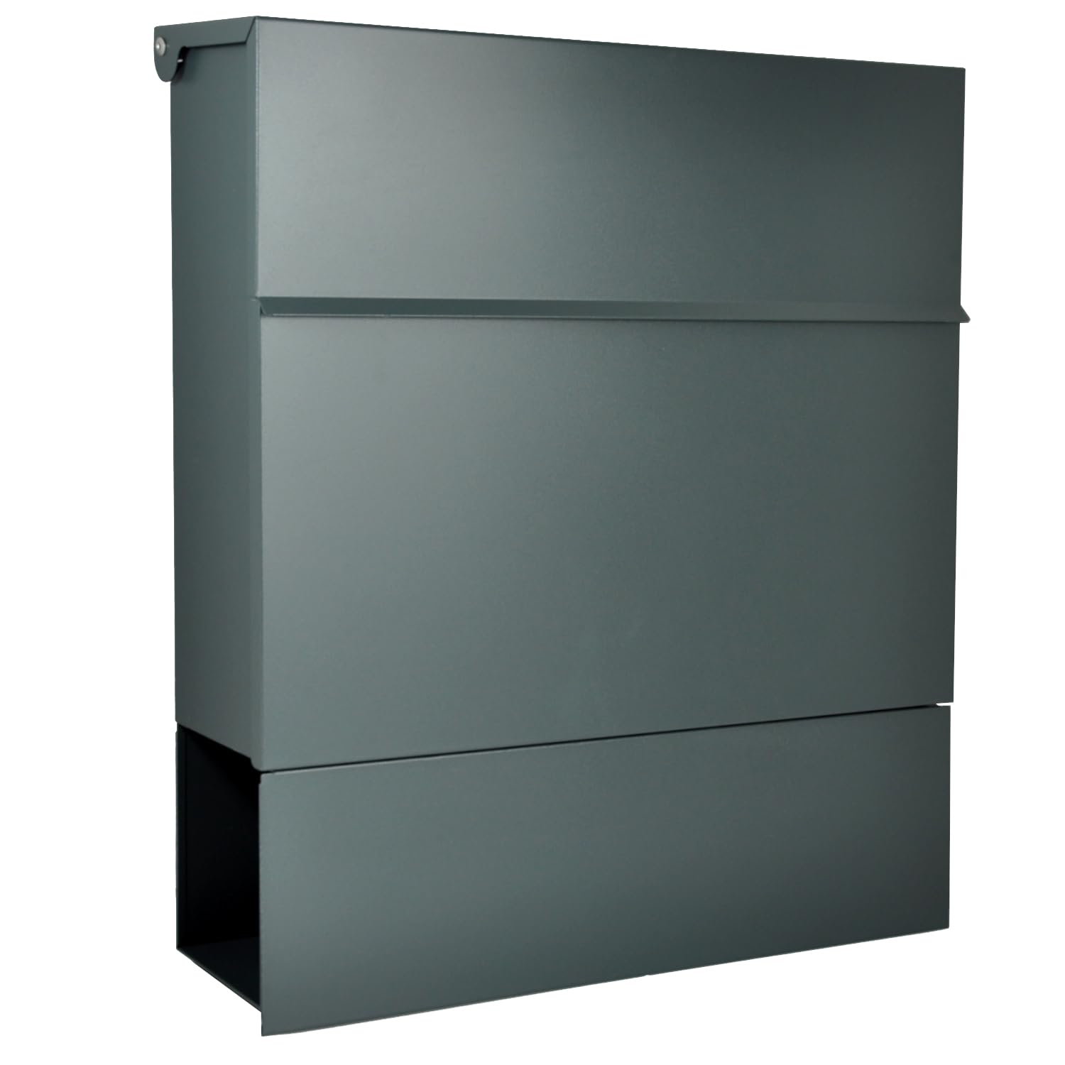 Buzón de pared de diseño con compartimento para periódicos Gris antracita mate RAL 7016 Adecuado para A4/C4