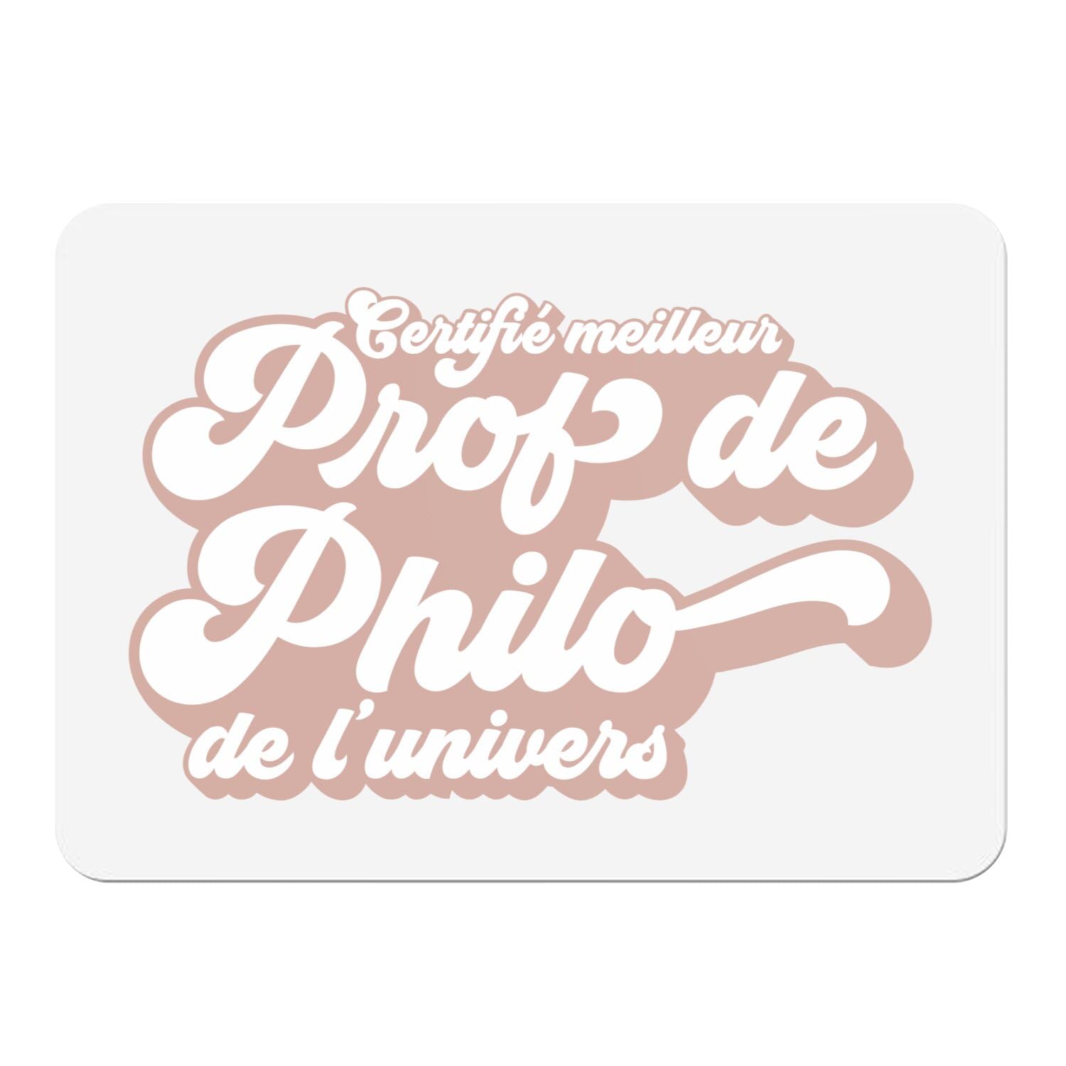 Sets de table en liège blanc grand format pour professeur de philosophie