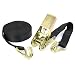 Aexit Dual Metal Material Handling Hooks Cargo Binding Band Ratchet Tie Down Strap 5M Straps 16ft Black
