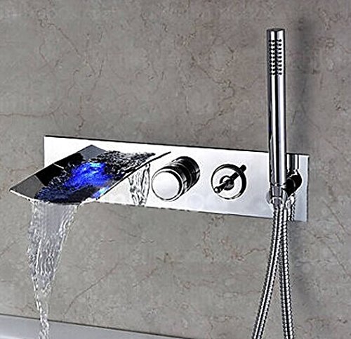 Robinet de douche LED Gowe mural mitigeur de baignoire encastré