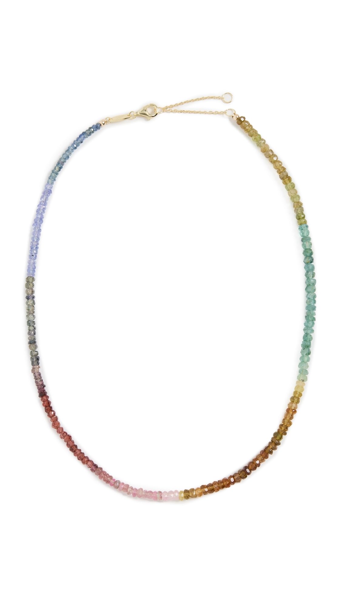 SHASHI Women's Aisha Gemstone Necklace, Muted Rainbow, One Size