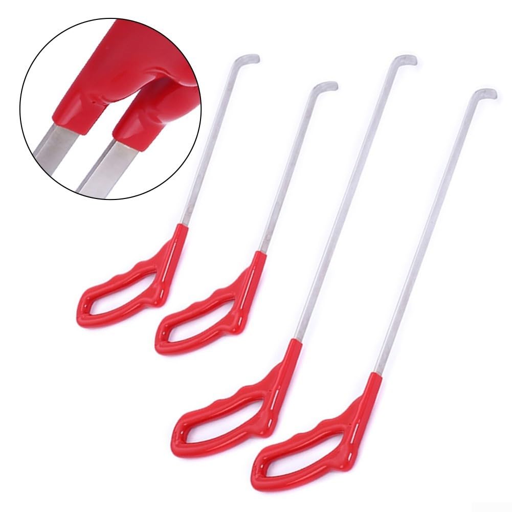 Kit d'outils de réparation de bosses sans peinture avec barre de biche en acier inoxydable et crochets pour carrosserie automobile et débosselage (31 cm)