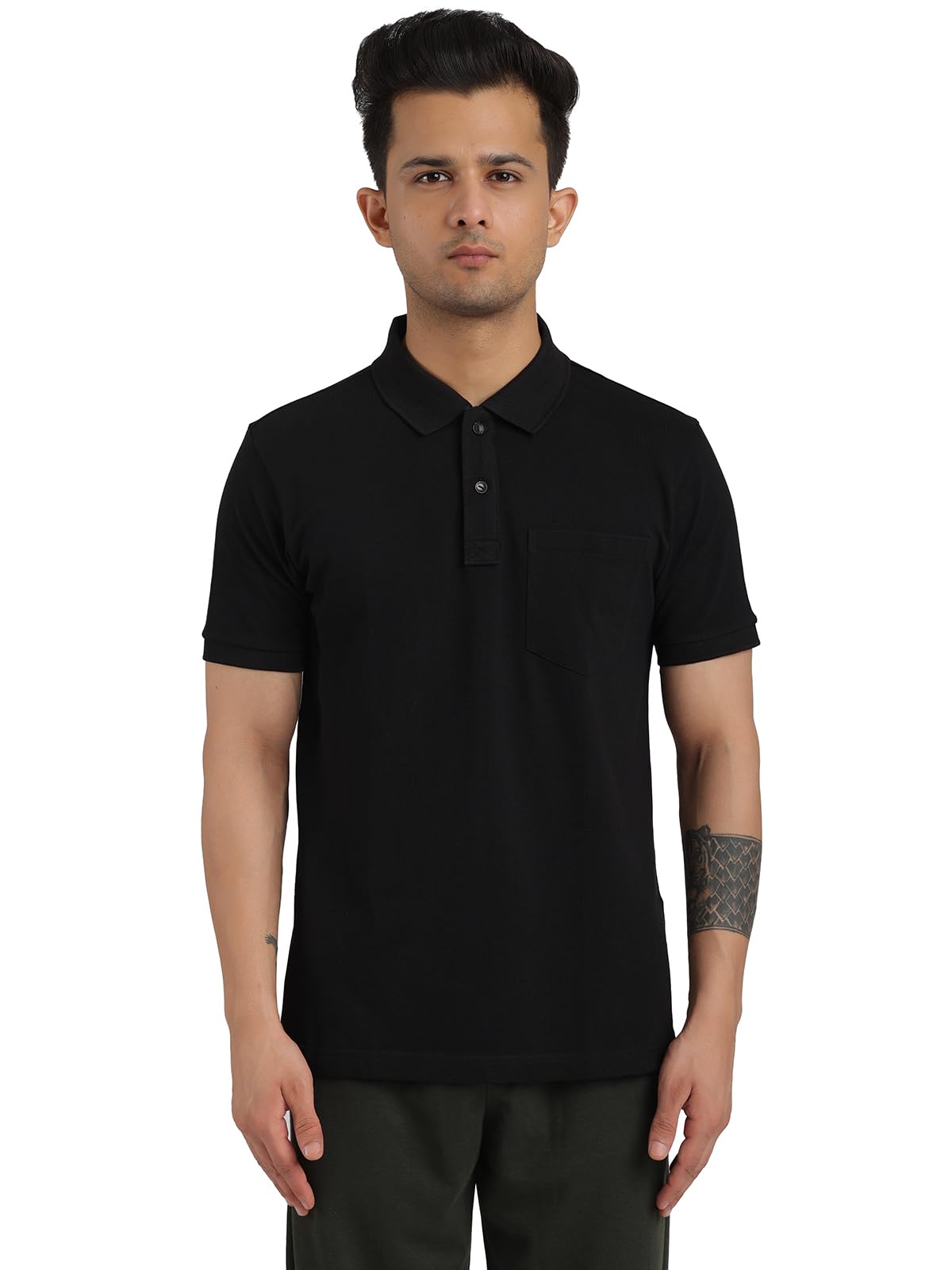 Rupa Bumchums Men Super Combed Cotton Solid Half Sleeve Club Collar Polo Regular Fit T-Shirt with Chest Pocket-picture-31