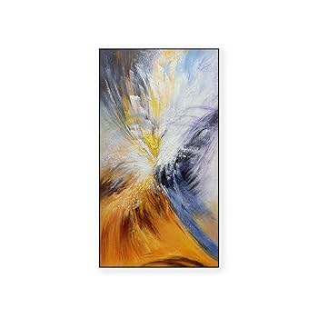 絵画 油絵 Amazon.co.jp: 純粋な手絵画油絵抽象的な装飾的な絵画ヴィラ垂直