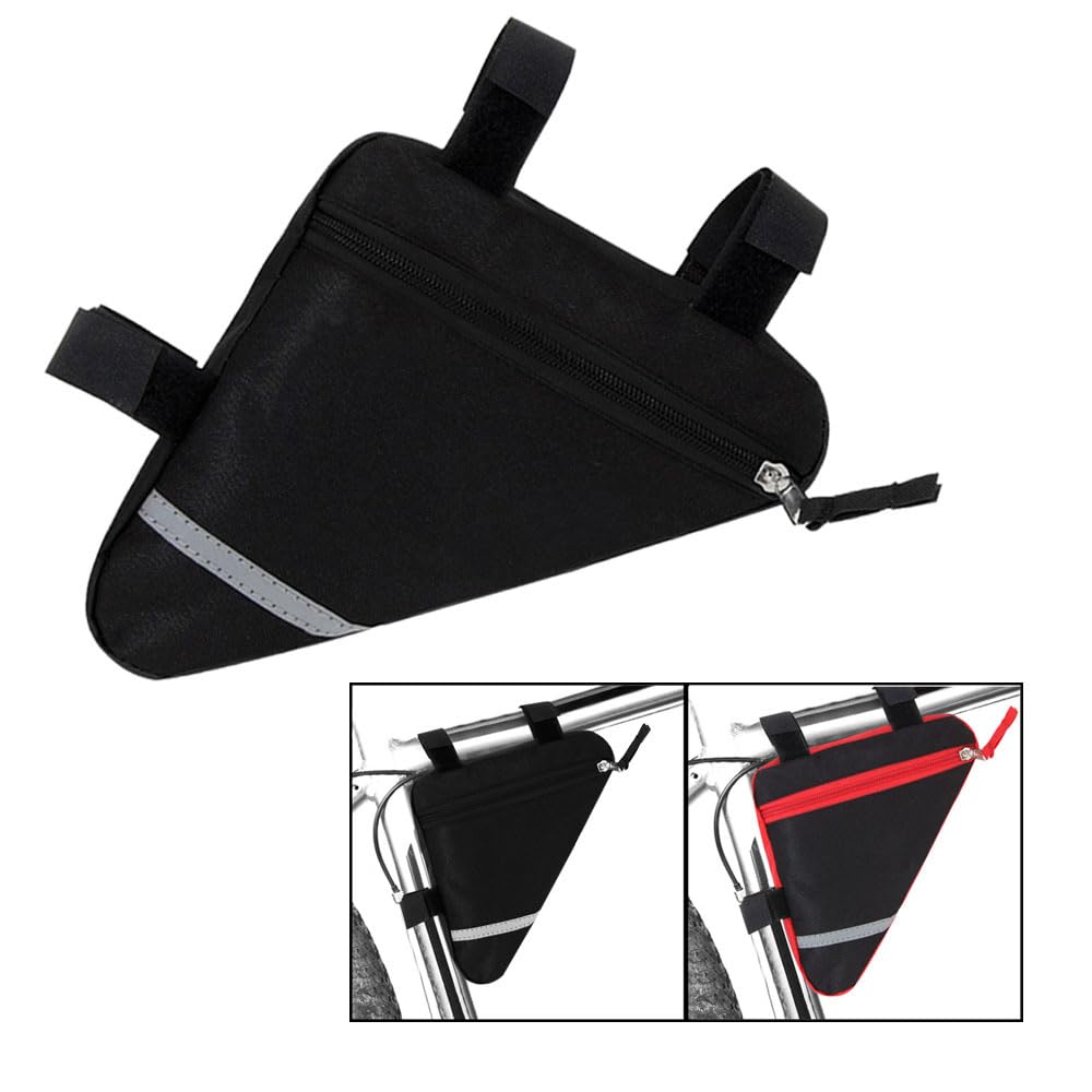 Borsa Triangolare Bicicletta Impermeabile - Per Telaio, Riflettente, Nylon 600D, Capacità Generosa - Foto 3