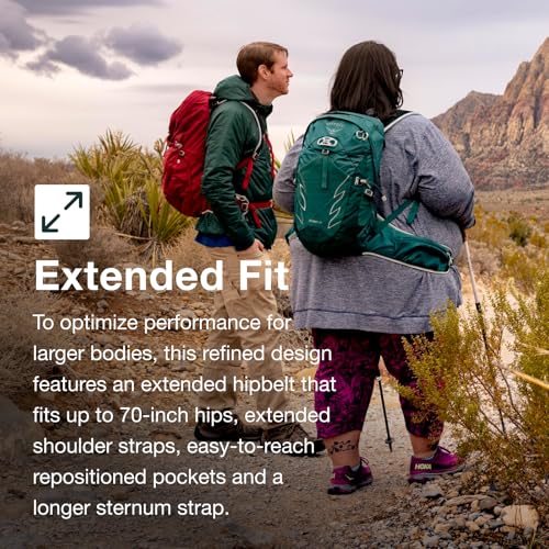 Osprey Tempest 20L Women's Hiking Backpack with Hipbelt, Stealth Black, WXS/S, Extended Fit3