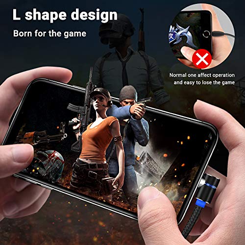 Topk Magnetic Charging Cable, Magnetic Phone Charger [6-Pack,1Ft/3Ft/3Ft/6Ft/6Ft/10Ft],3-In-1 Magnetic Usb-A To Micro Usb,Usb C Cable Compatible With Android Devices (Black) #TOP2