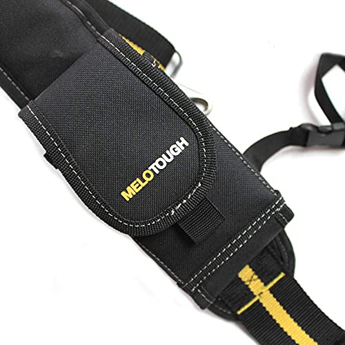 Melotough Suspenders Tool Belt Suspenders With Large Moveable Phone Holder, Pencil Holder, Adjustable Size Padded Suspenders… #TOP6