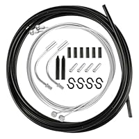 Bremszug Fahrrad Set, 2.5M Schaltzug Fahrrad,Universal Bremsseil Set mit 2 V Bremskrümmer(110 Grad) und Staubschutzhülle, Bremskabel Ersatz für Mountainbike Rennrad