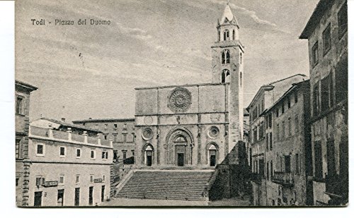 1921 Todi Piazza del Duomo Guller dest. Massa Marittima FP B/N VG Cartolina Postale