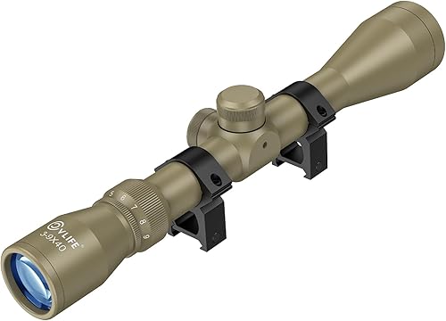 Vista 8 de CVLIFE 3-9x40 Optics R4 Retícula Crosshair Alcance con soportes de alcance Negro