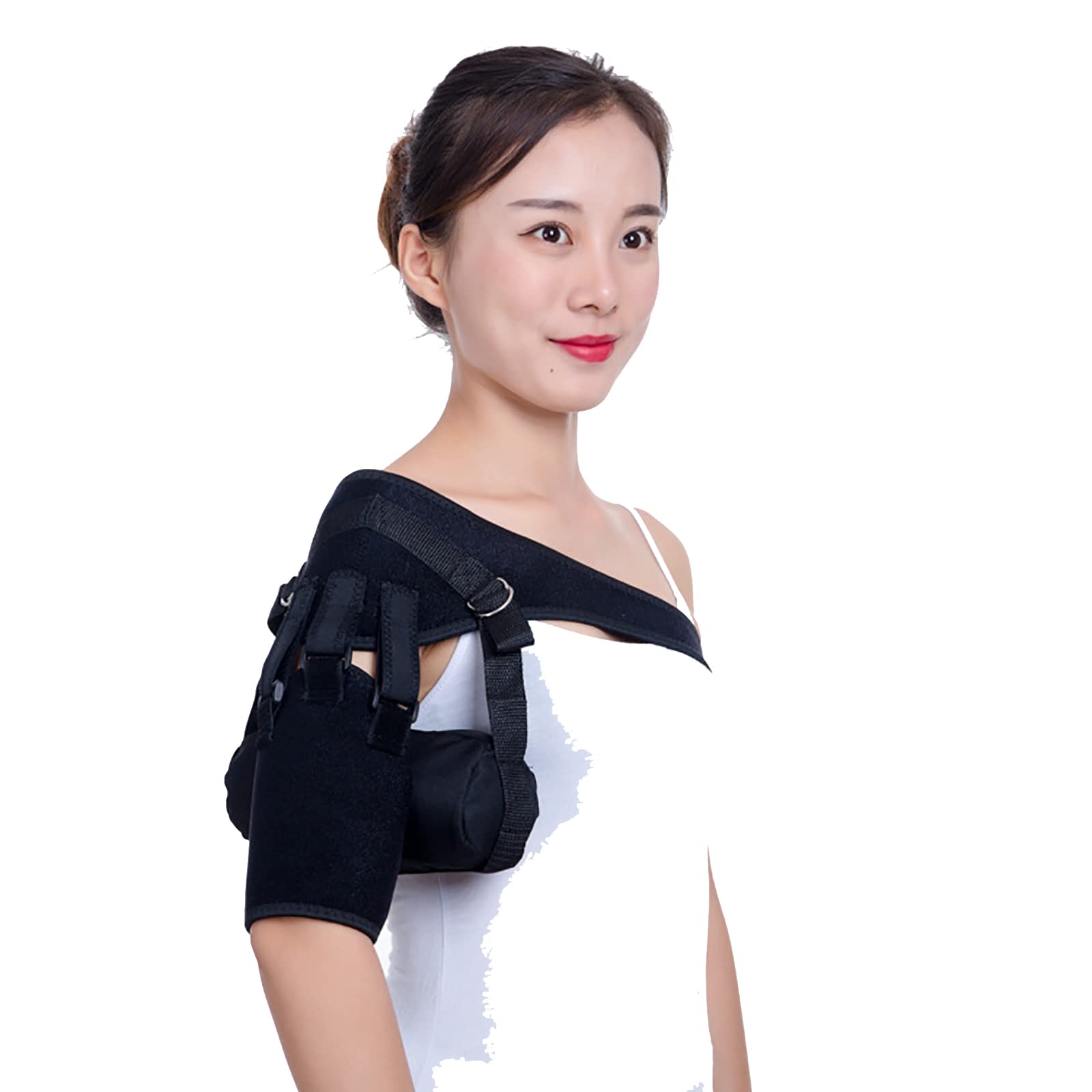 TEMKIN Verstellbare Neopren-Schulterstütze, Schulterstütze, Kompressions-Schulterstütze, Schultergurt for Männer und Frauen, Linderung bei Schulterverletzungen, L (Color : L)