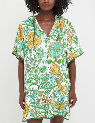 Women's Summer Terry Cloth Beach Swimsuit Cover Up Hooded V Neck Swimwear Dress Resort Wear with Pocket4
